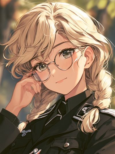 Blonde Anime Portrait Poster. poster