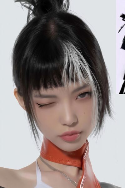 Anime Portrait Digital Art Poster.