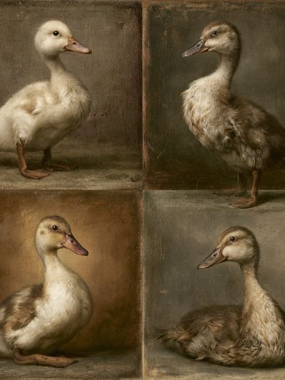 Duck Portrait Quartet Poster.