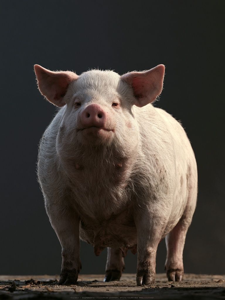 Pig Portrait Photography Poster. poster detail