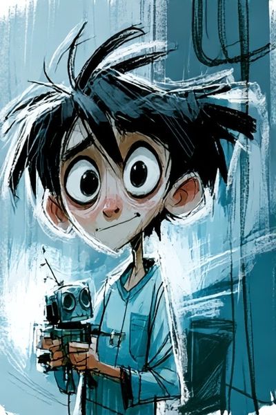 Anime Boy with Camera Poster. poster