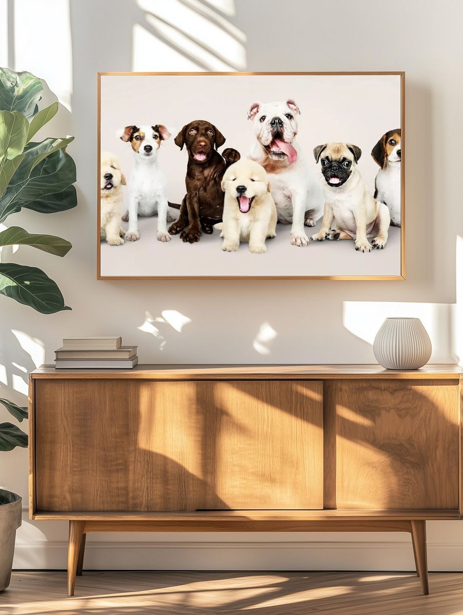 Group portrait of adorable puppies. — room view 3