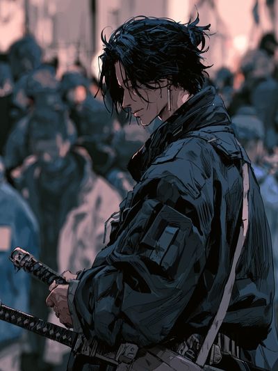 Samurai Warrior Digital Art Poster. poster