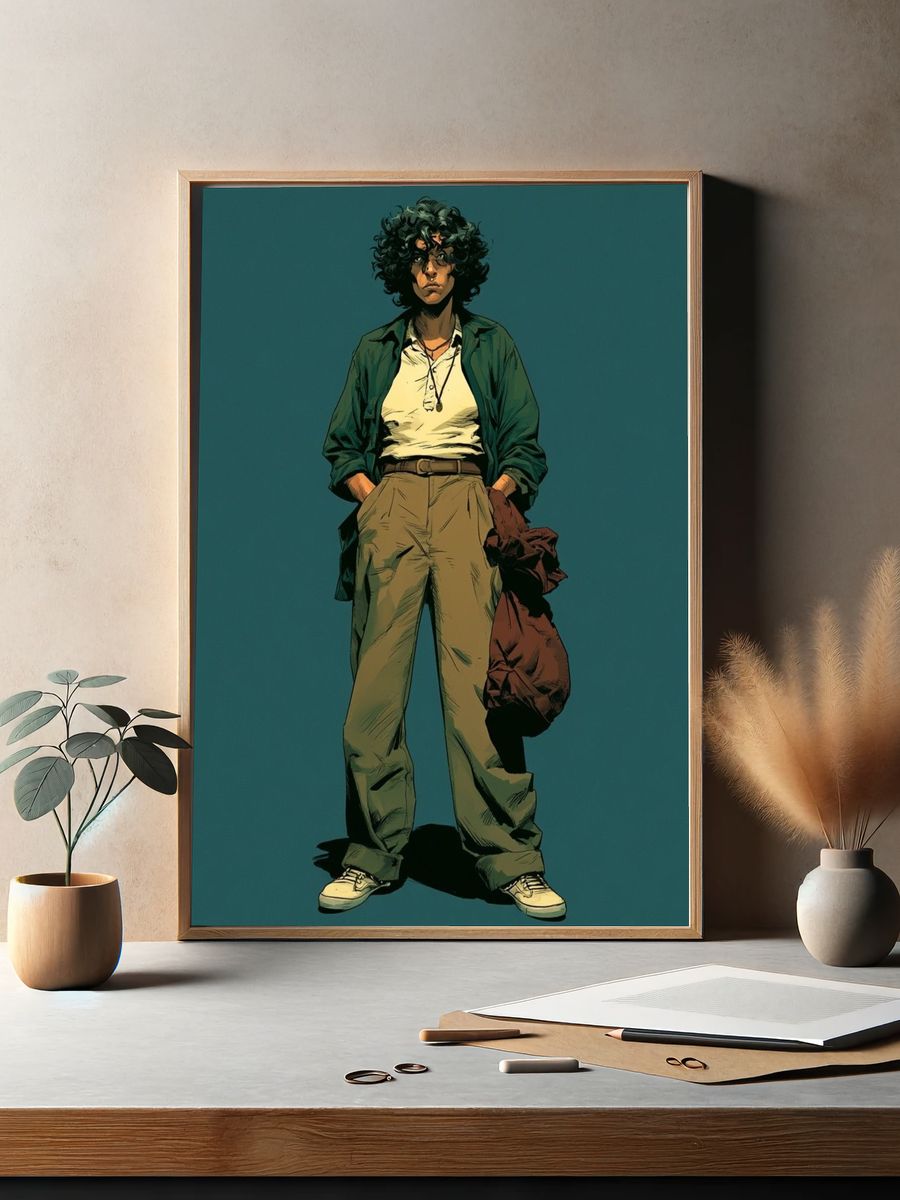 Anime Character Portrait Print. — room view 2