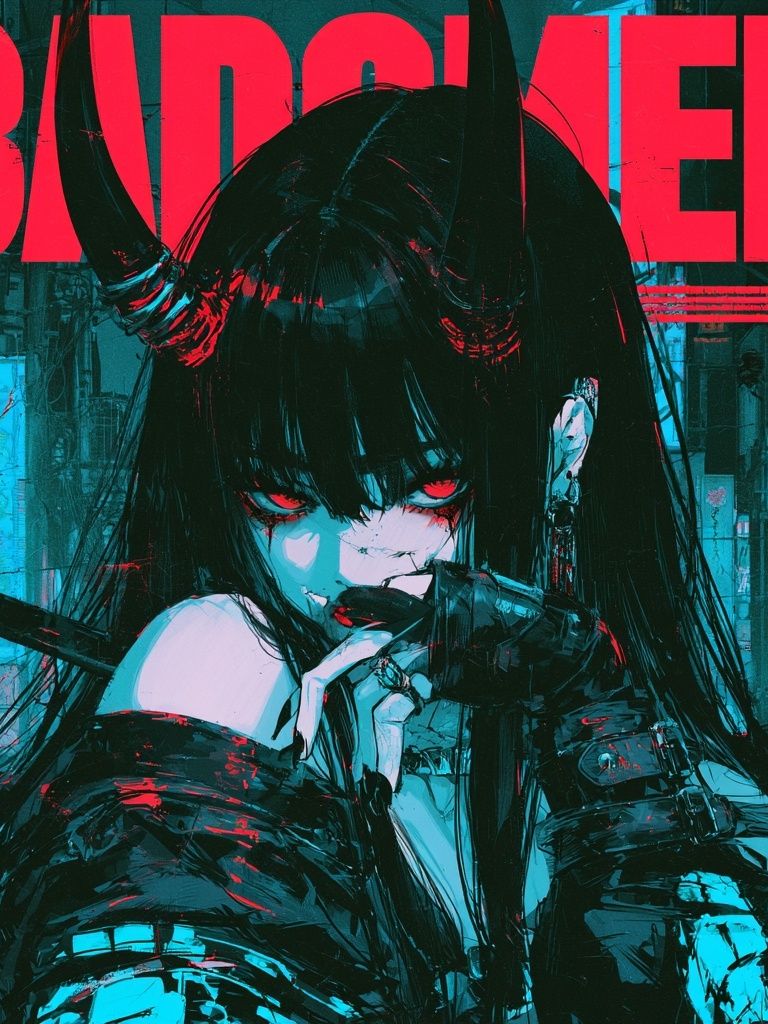 Baddie Anime Portrait Poster. poster — anime art