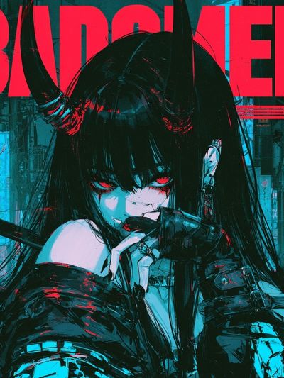 Baddie Anime Portrait Poster.