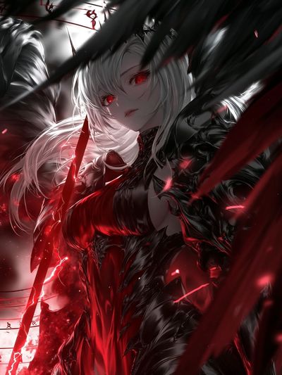 Dark Fantasy Anime Girl Poster. poster