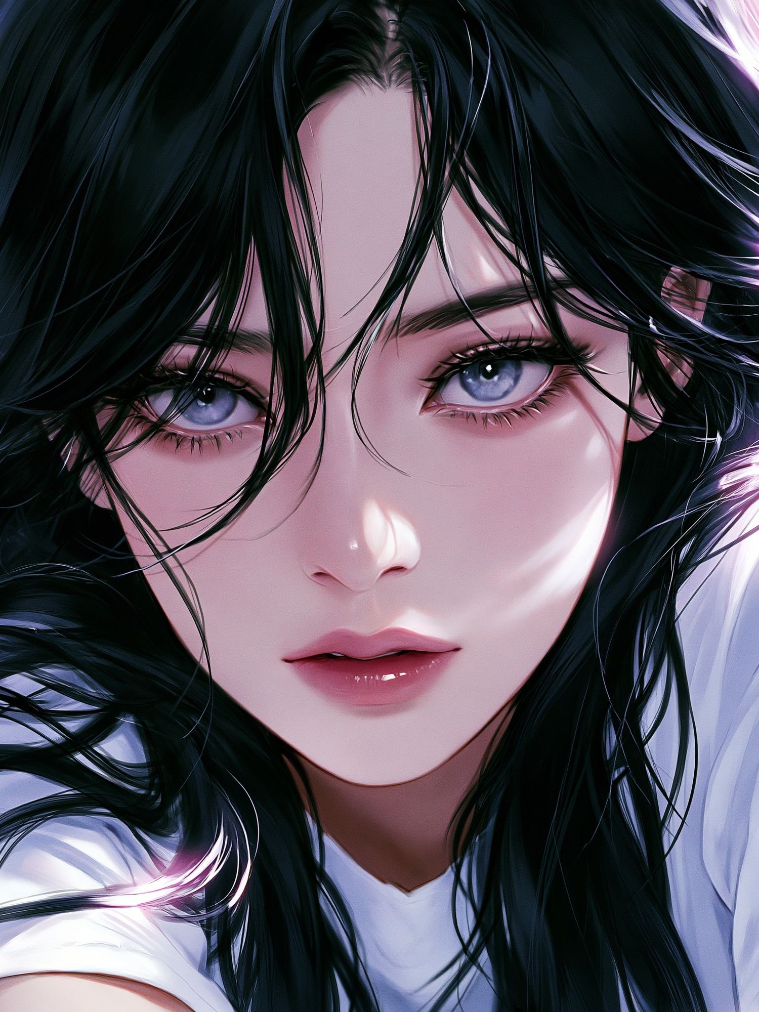Anime Girl Portrait Print. poster — anime art