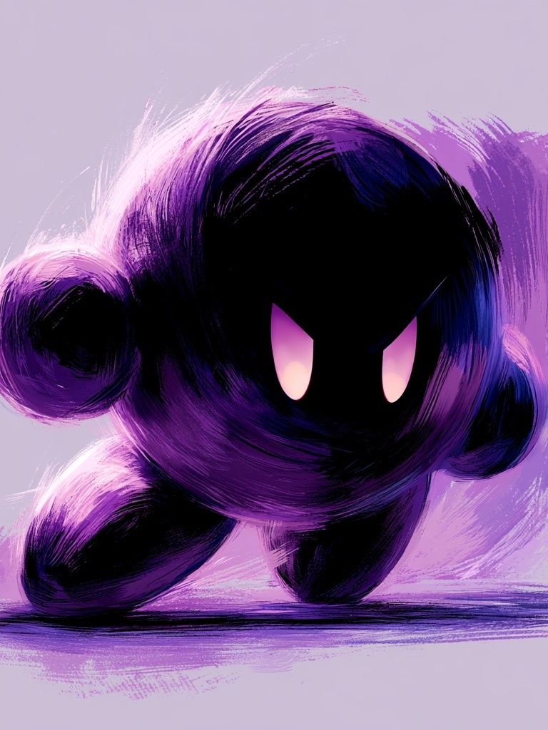 Shadow Kirby Digital Art Poster. poster — anime art
