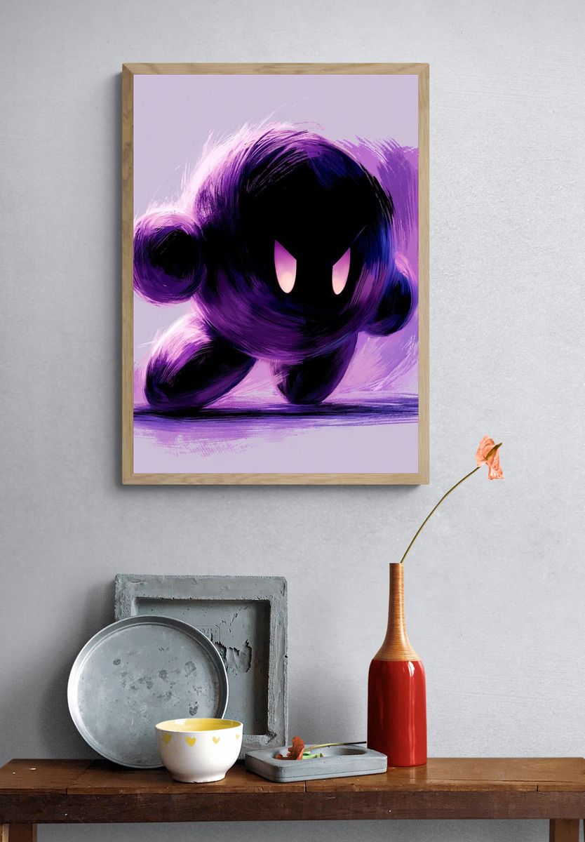 Shadow Kirby Digital Art Poster. — room view 3