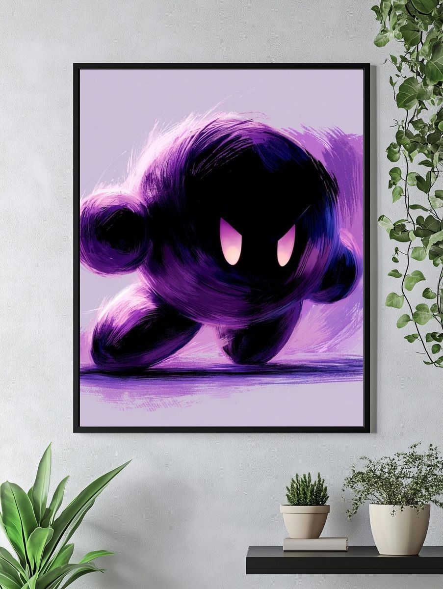 Shadow Kirby Digital Art Poster. — room view 4