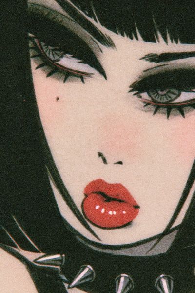 Gothic Anime Portrait Poster. poster
