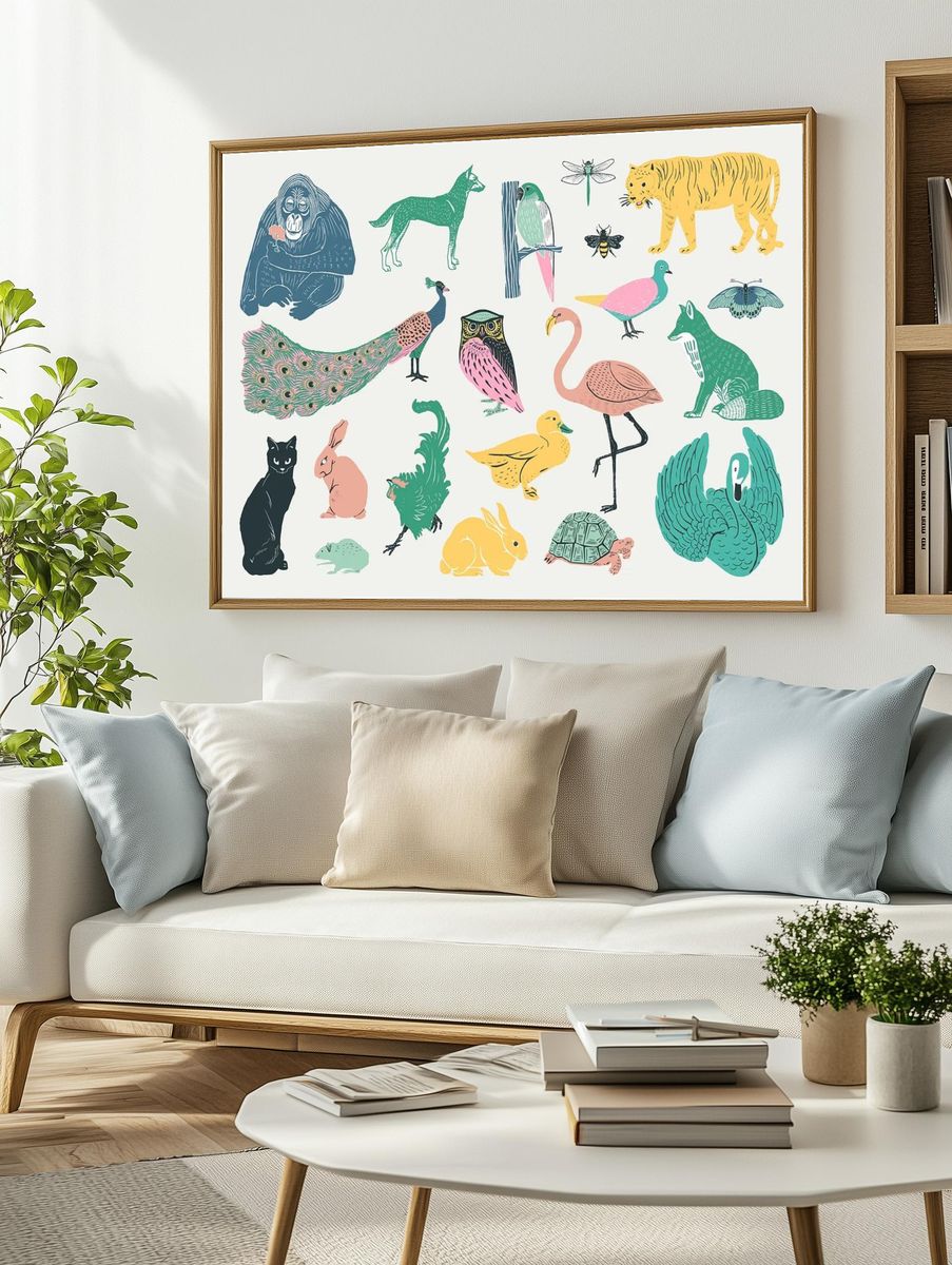 Wild Horses on the Plain Photography Poster. — room view 2