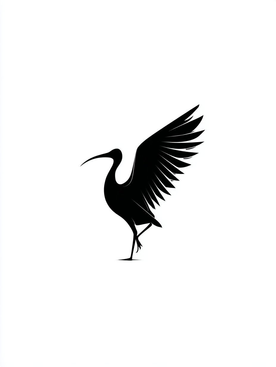 Heron Silhouette Minimalist Poster. poster — animals art