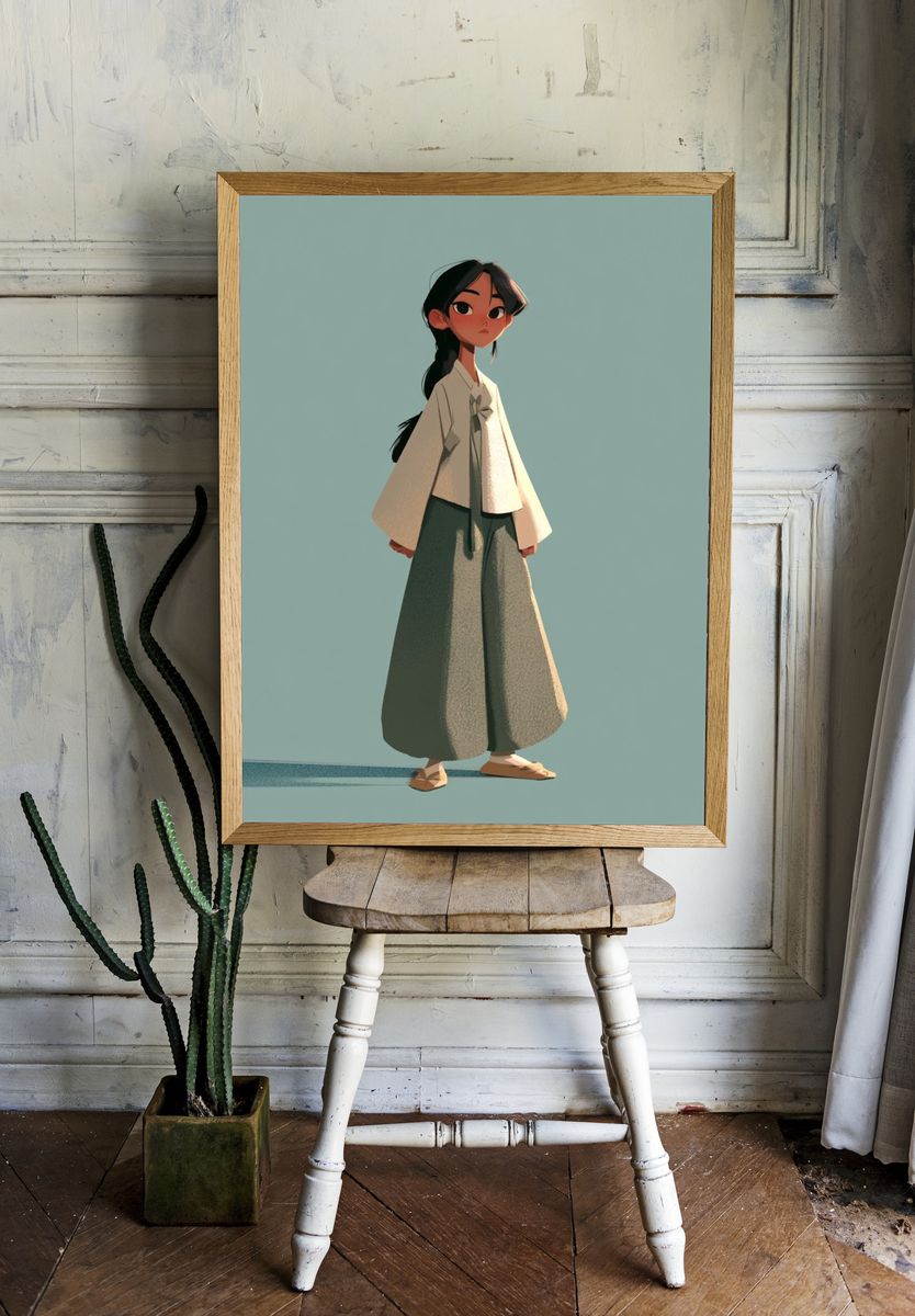 Anime Girl Portrait Print. — room view 1