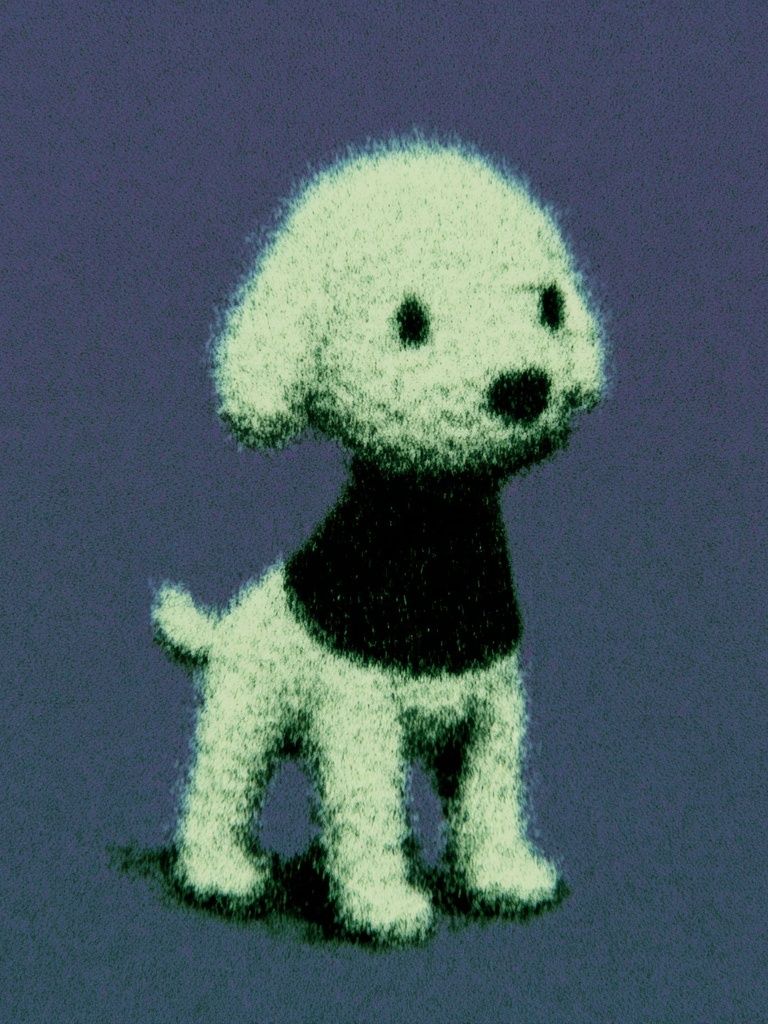 Poodle Puppy Illustration Poster. poster — animals art
