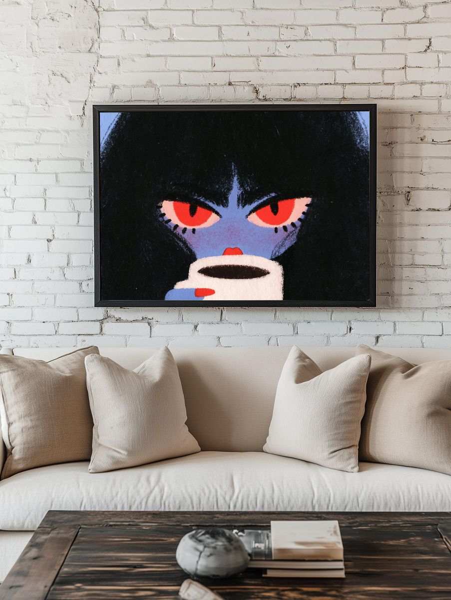 Mystic Cat Portrait Poster. room preview