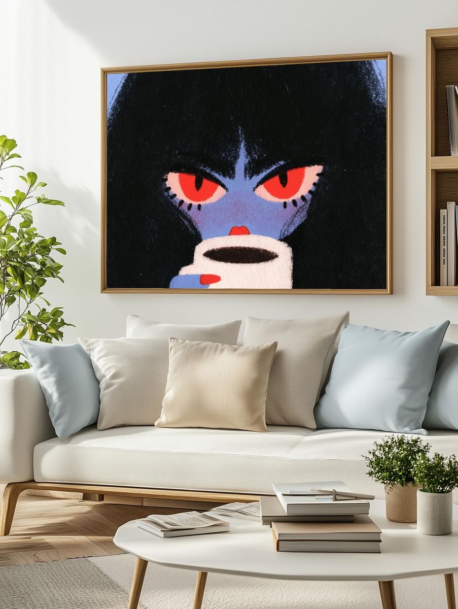 Mystic Cat Portrait Poster. — room view 2