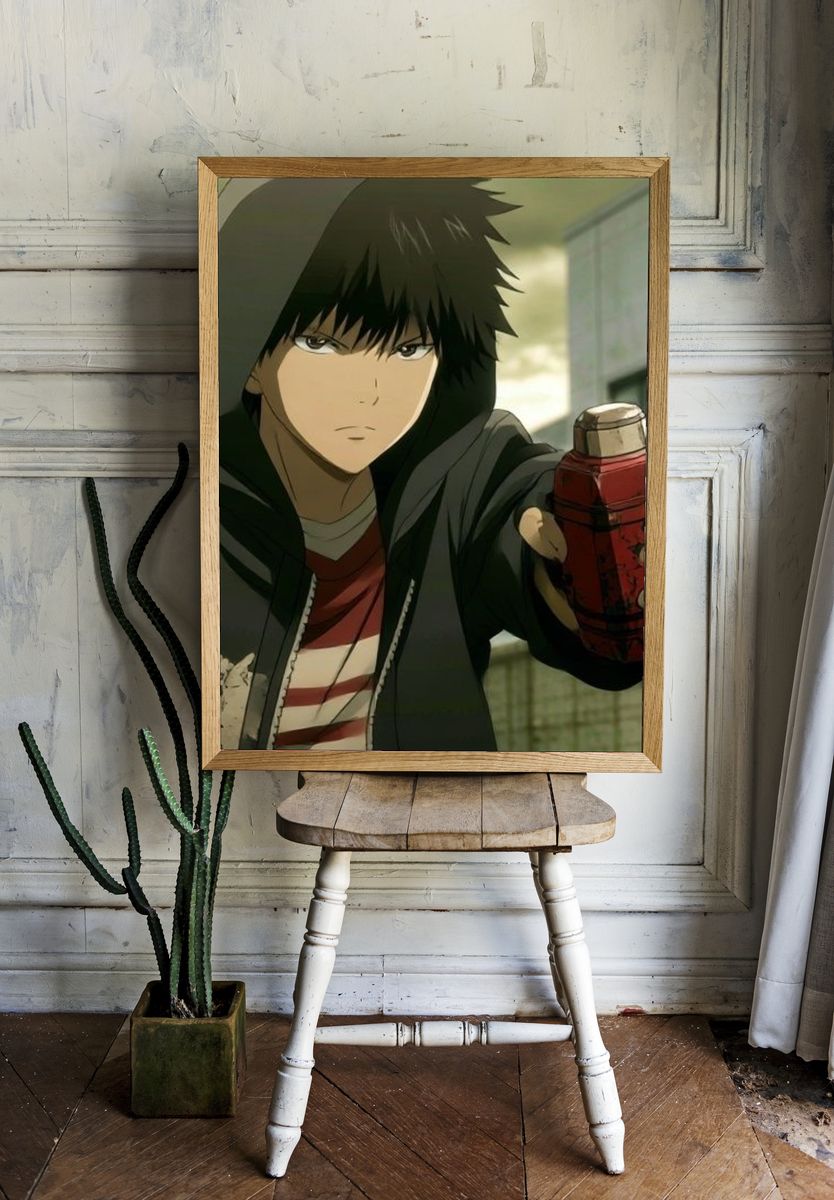 Anime Hooded Character Poster. room preview