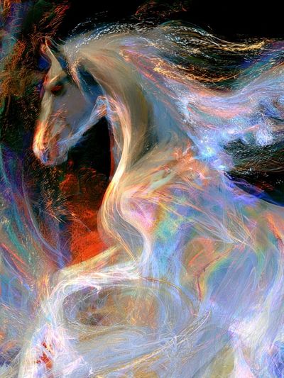 Prismatic Horse Abstract Print. poster