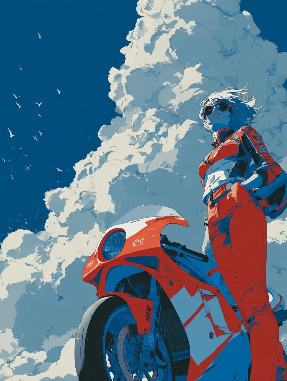 Racing Rider Sky Poster. poster detail