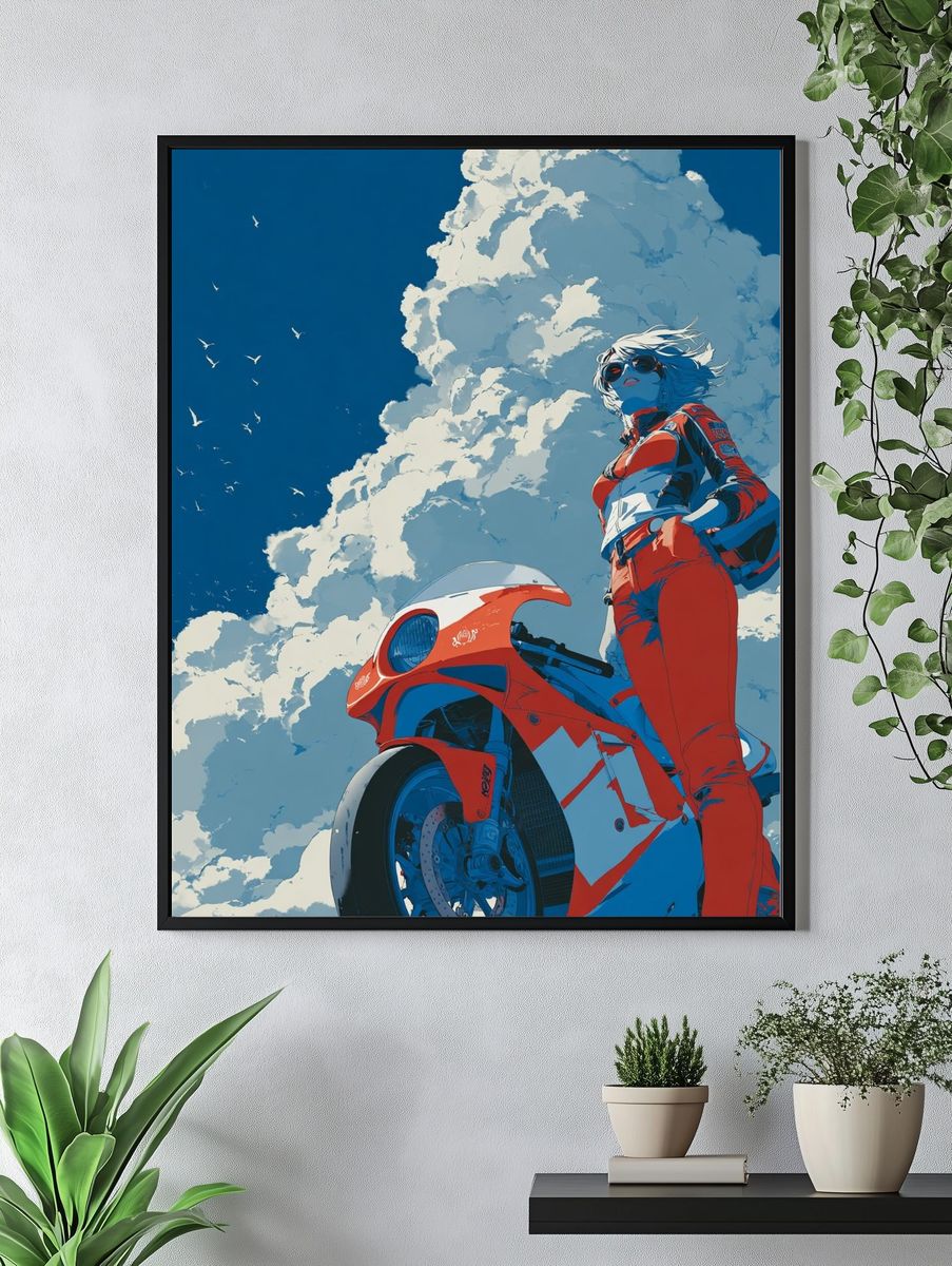 Racing Rider Sky Poster. — room view 4