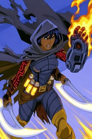 Anime Warrior Action Poster. poster detail