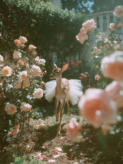Ballet Deer Garden Print.