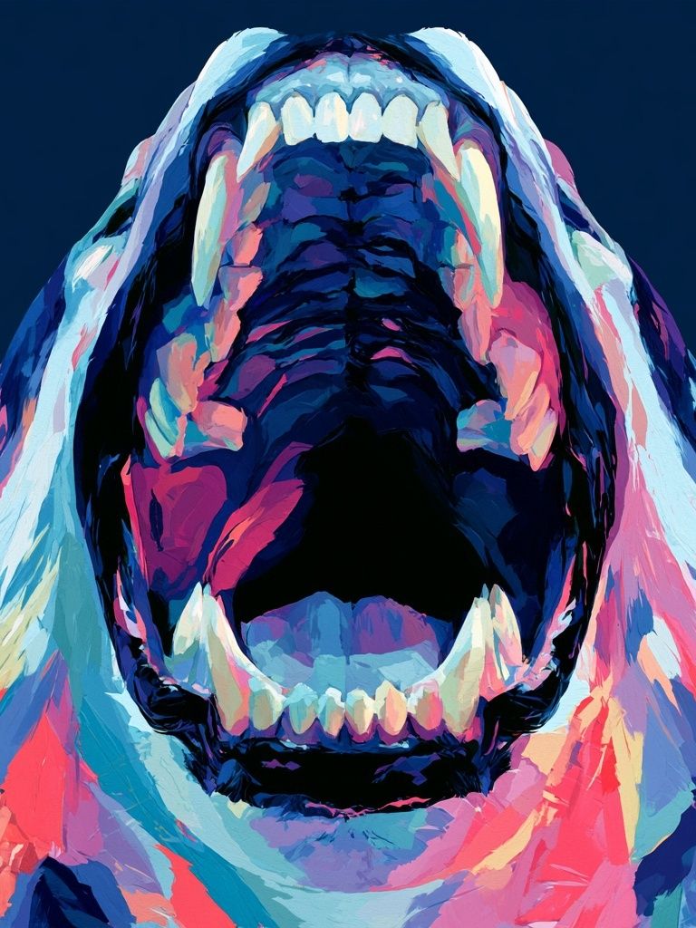 Roaring Tiger Pop-Art Poster. poster detail