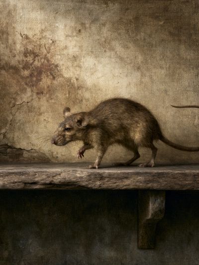 Vintage Rat Portrait Poster.
