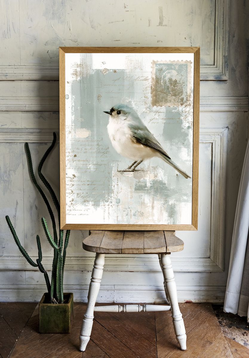 Bluebird Watercolor Poster. room preview