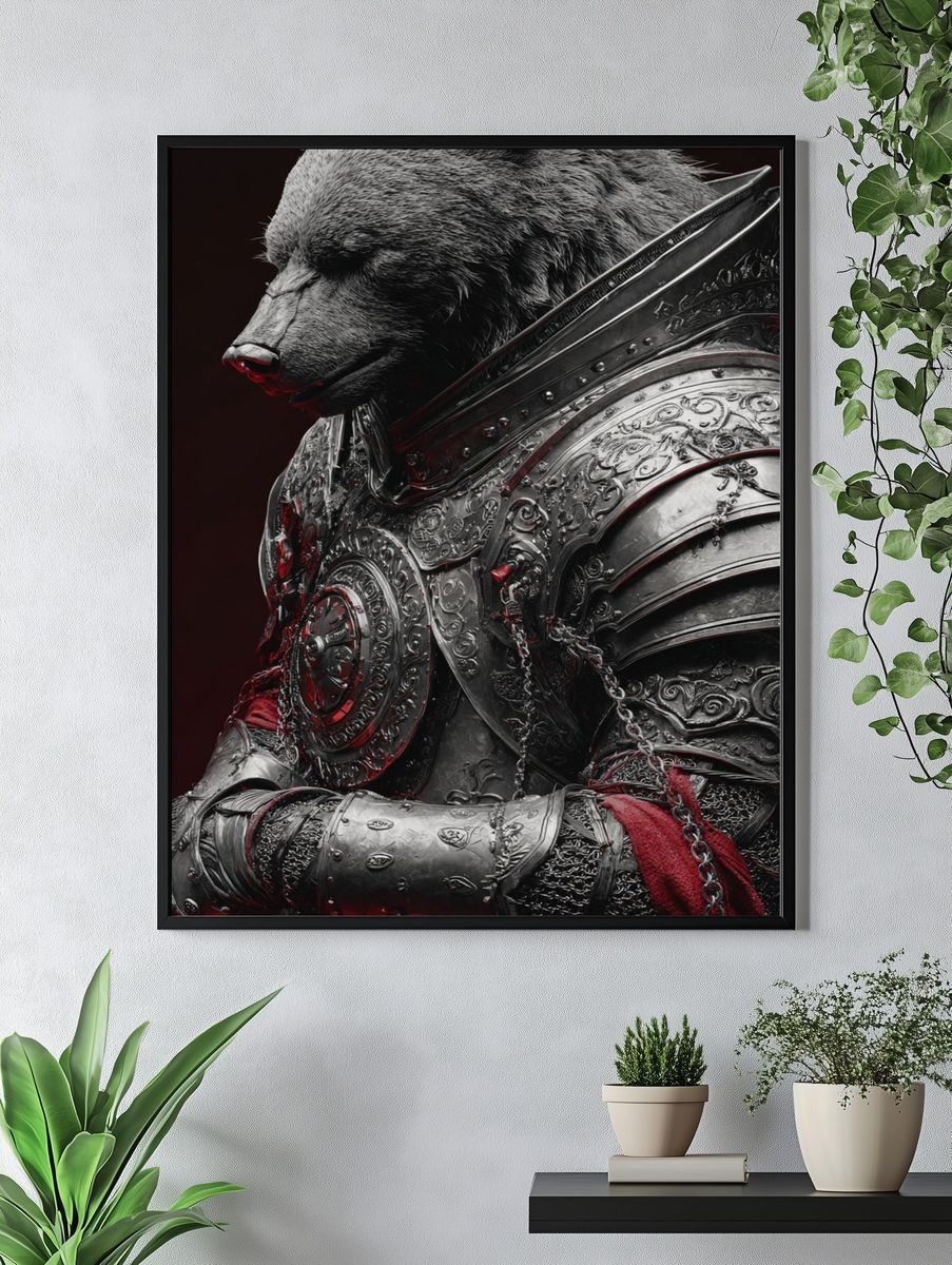 Armored Bear Fantasy Print. — room view 4
