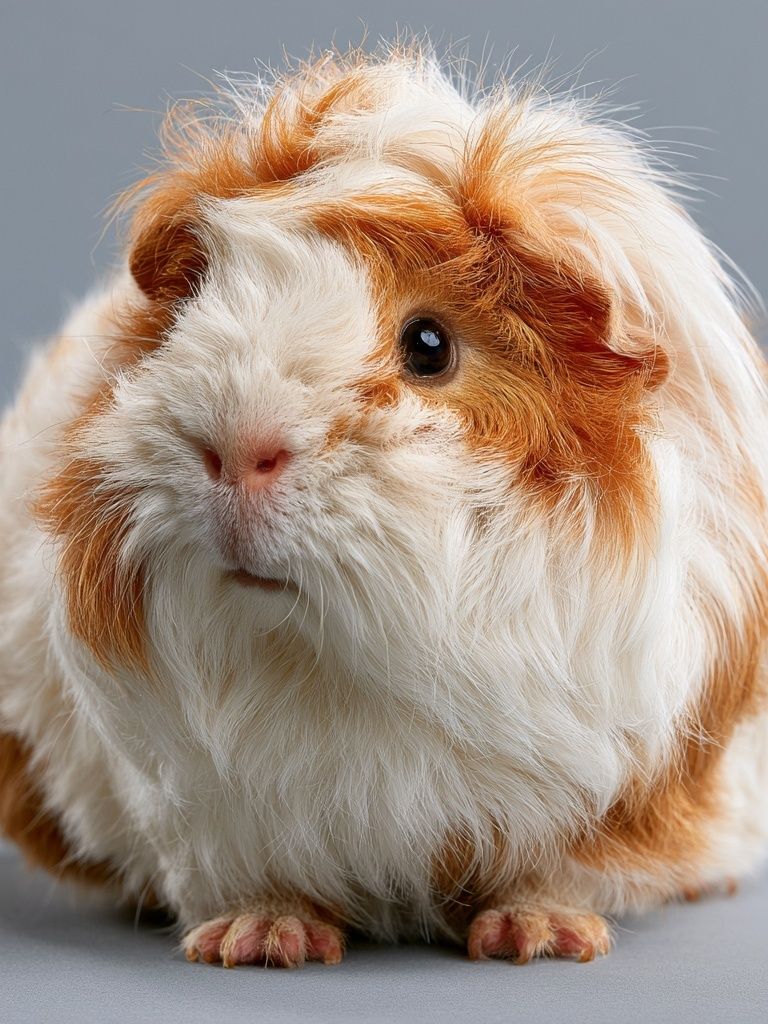 Fluffy Guinea Pig Portrait Poster. poster — animals art