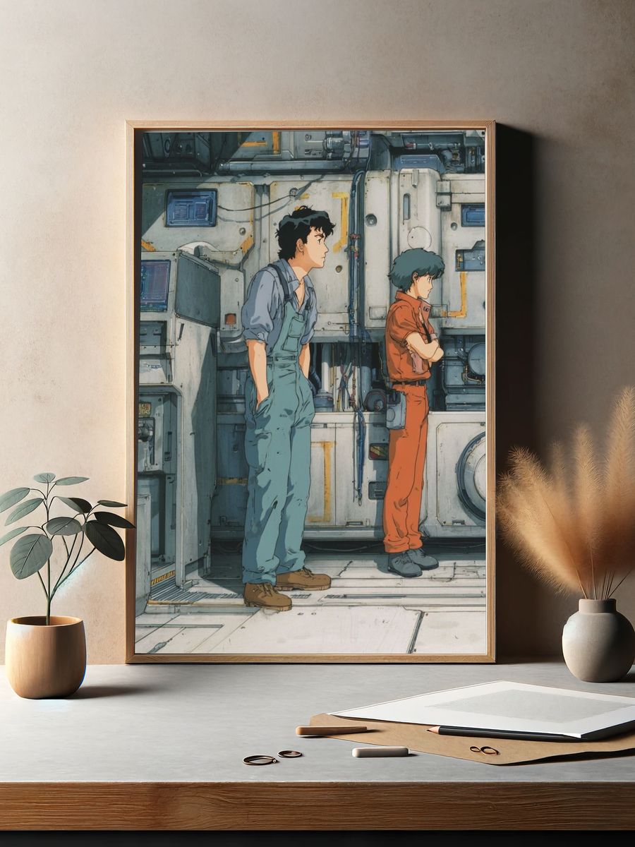 Anime Sci-Fi Hangar Poster. — room view 2
