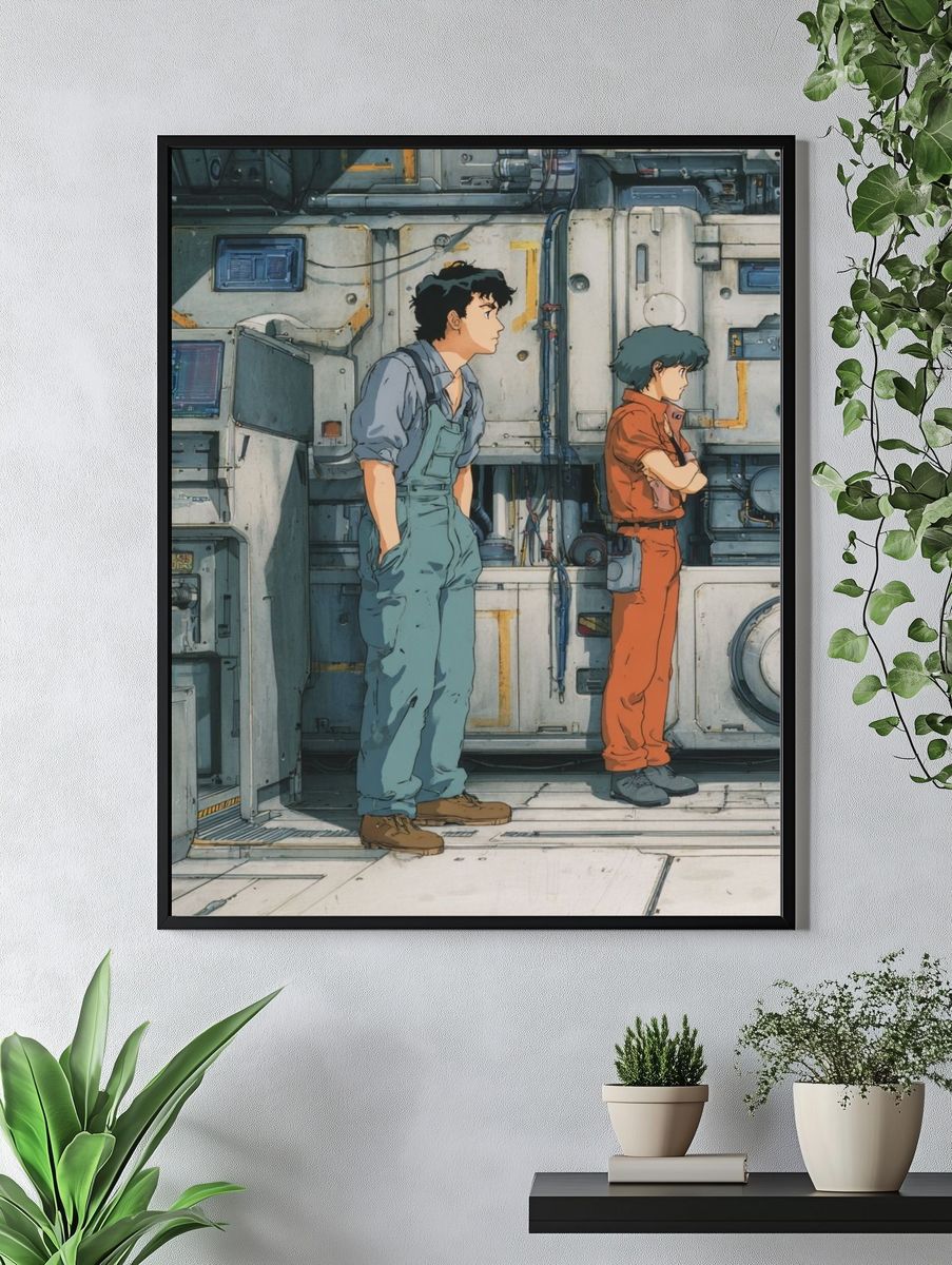 Anime Sci-Fi Hangar Poster. — room view 4