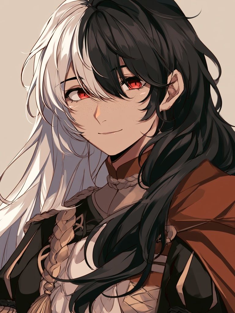 Split Hair Anime Portrait Poster. poster — anime art