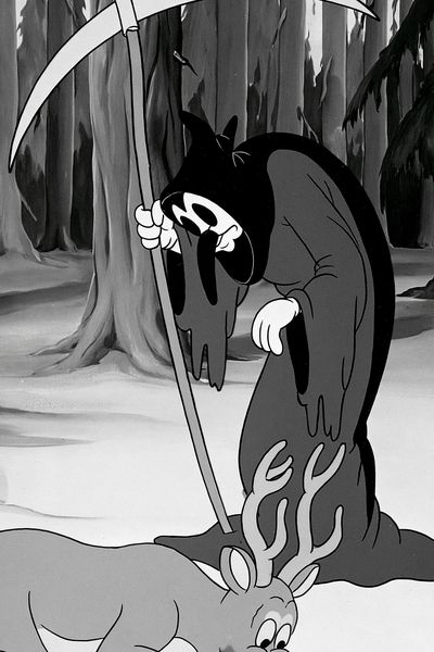 Grim Reaper Cartoon Poster.
