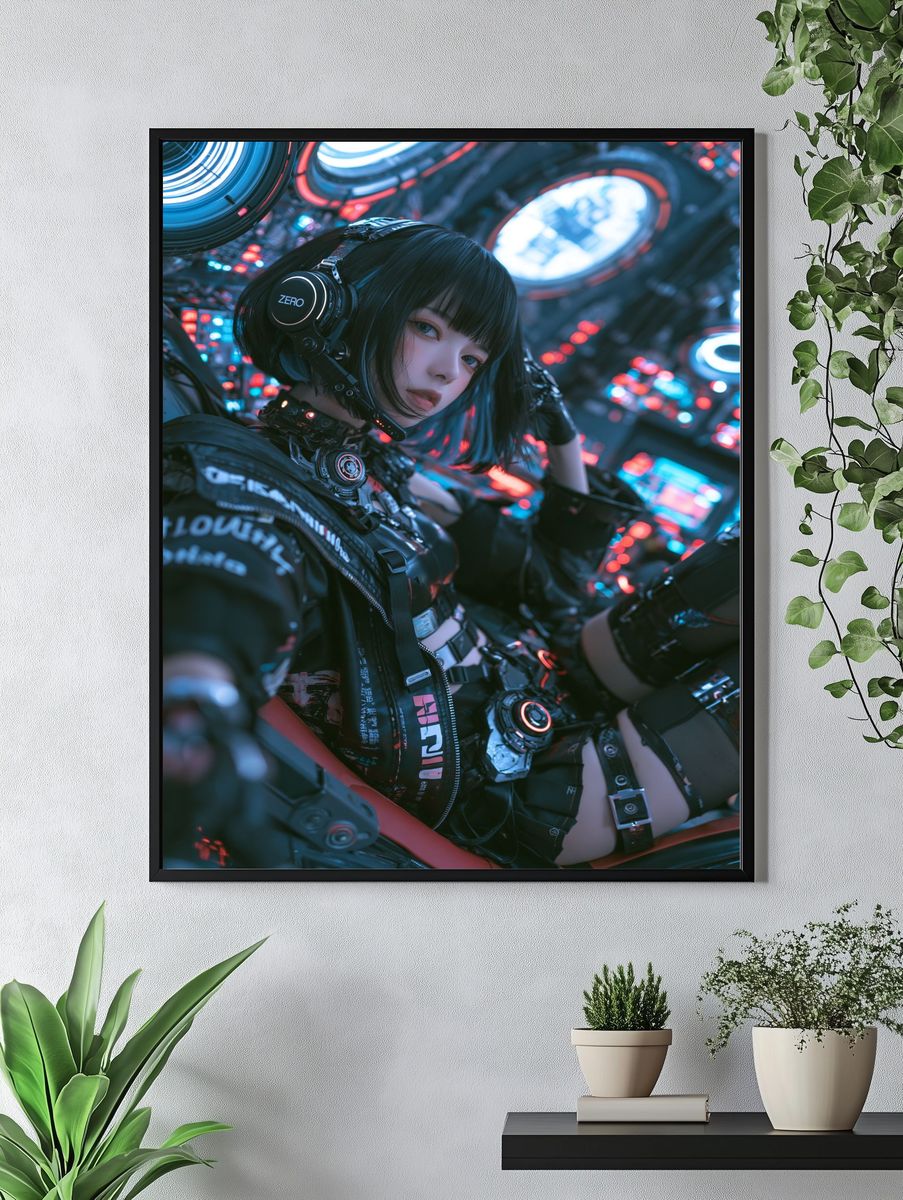 Cyberpunk Anime Pilot Poster. — room view 4