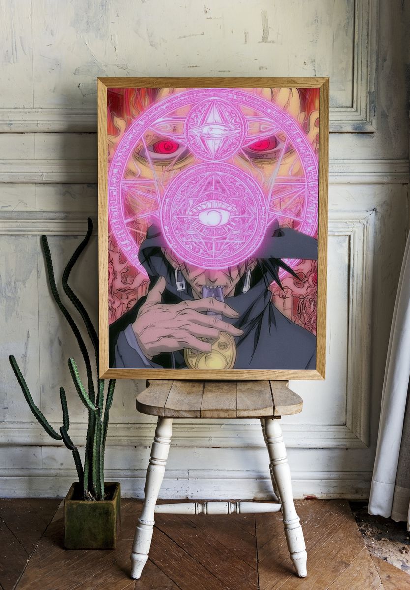 Anime Sorcerer Ritual Poster. room preview