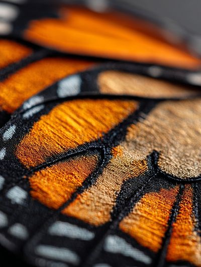 Monarch Butterfly Wing Macro Print. poster