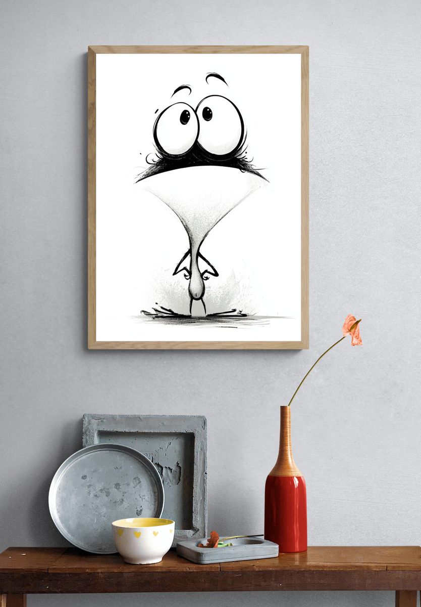 Funny Bird Cartoon Poster. — room view 3