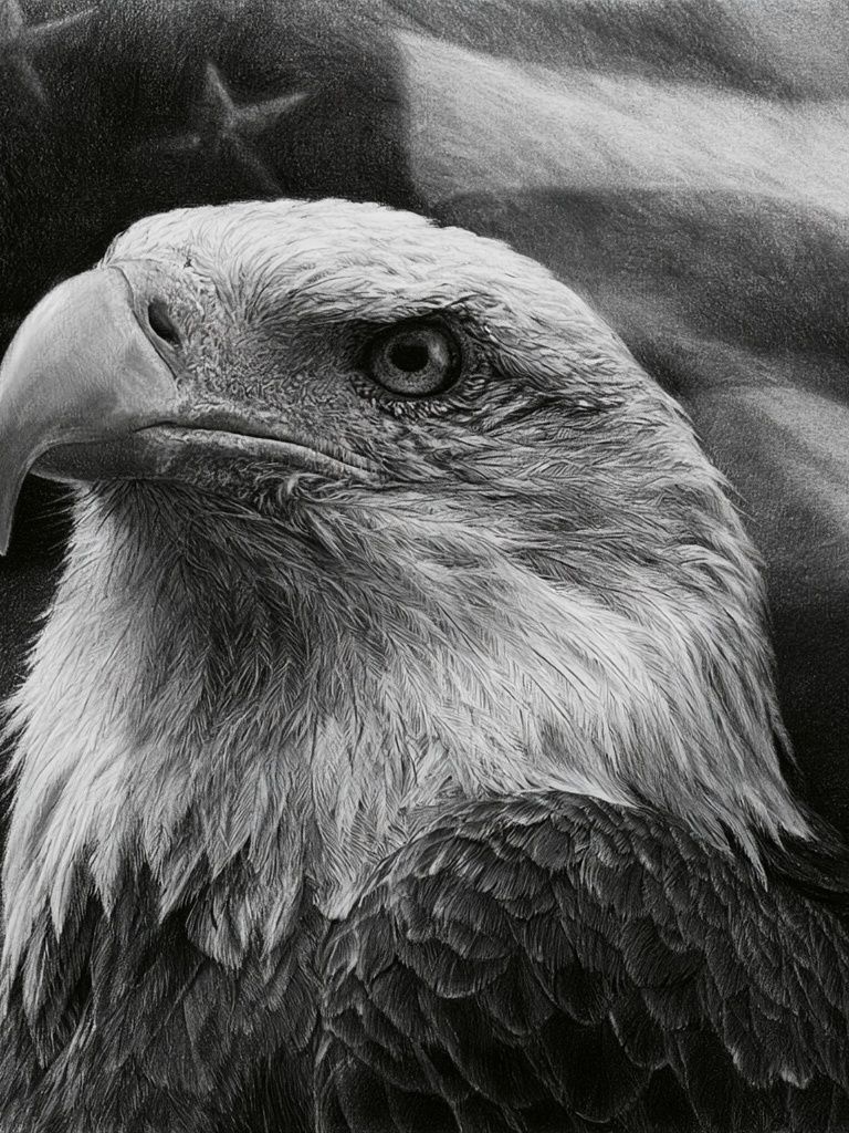 Majestic Eagle Portrait Print. poster detail