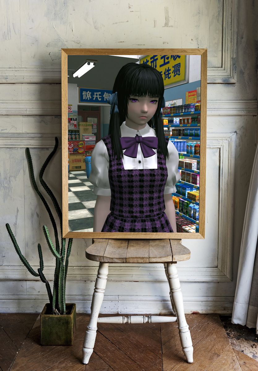Anime Girl Convenience Store Poster. room preview