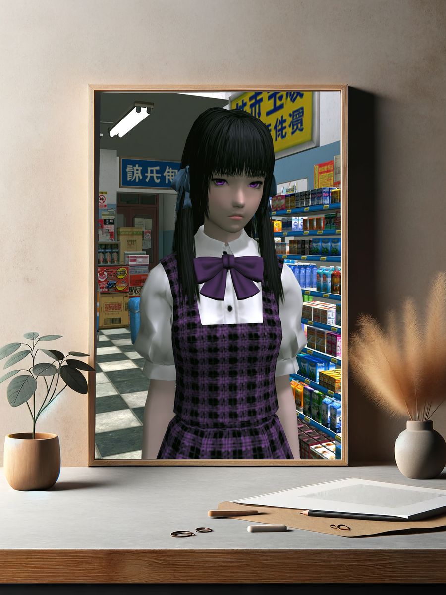 Anime Girl Convenience Store Poster. — room view 2