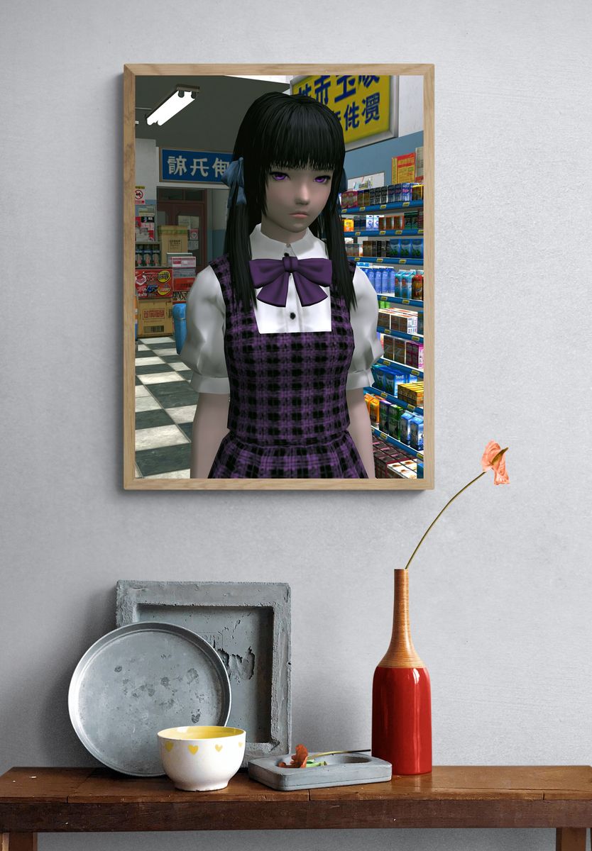 Anime Girl Convenience Store Poster. — room view 3