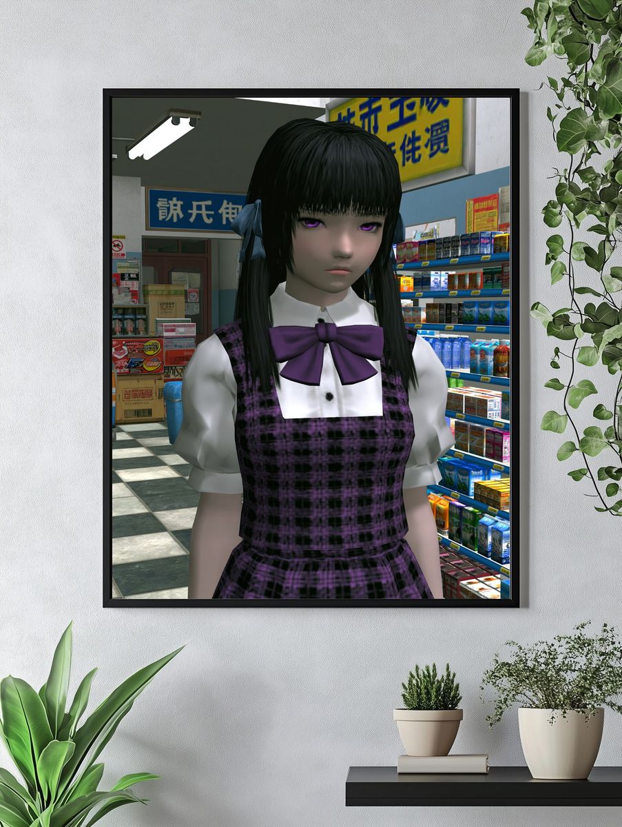 Anime Girl Convenience Store Poster. — room view 4