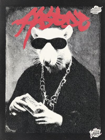 Rat in Shades Street-Art Poster.