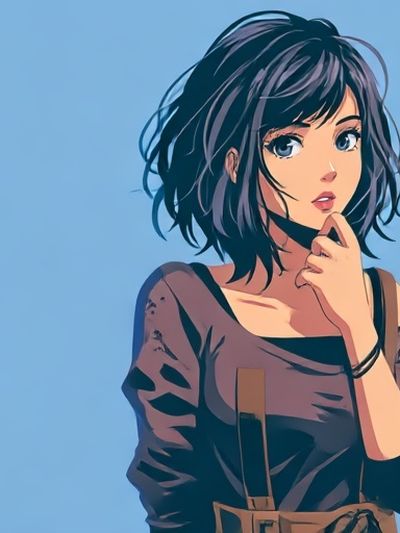 Anime Girl Portrait Print.