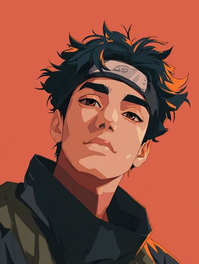 Anime Ninja Portrait Print.
