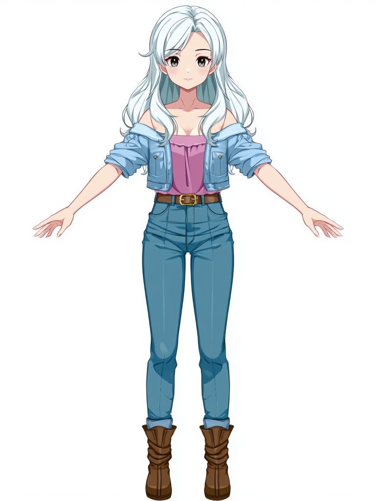 Anime Girl Character Illustration Poster. poster detail